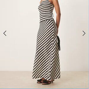 NWT Knit Stripe Maxi Skirt, SZ M